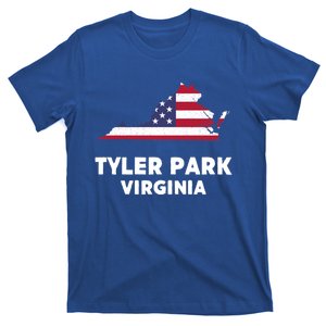 Distressed Patriotic Usa Flag Tyler Park Virginia Gift T-Shirt