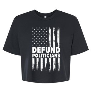 Defund Politicians USA Flag Bella+Canvas Jersey Crop Tee