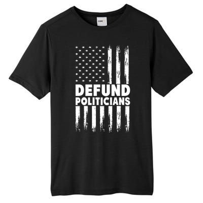 Defund Politicians USA Flag Tall Fusion ChromaSoft Performance T-Shirt