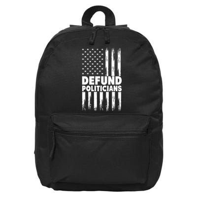 Defund Politicians USA Flag 16 in Basic Backpack