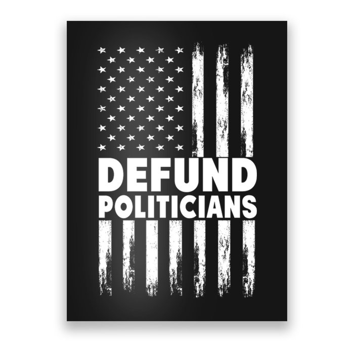 Defund Politicians USA Flag Poster