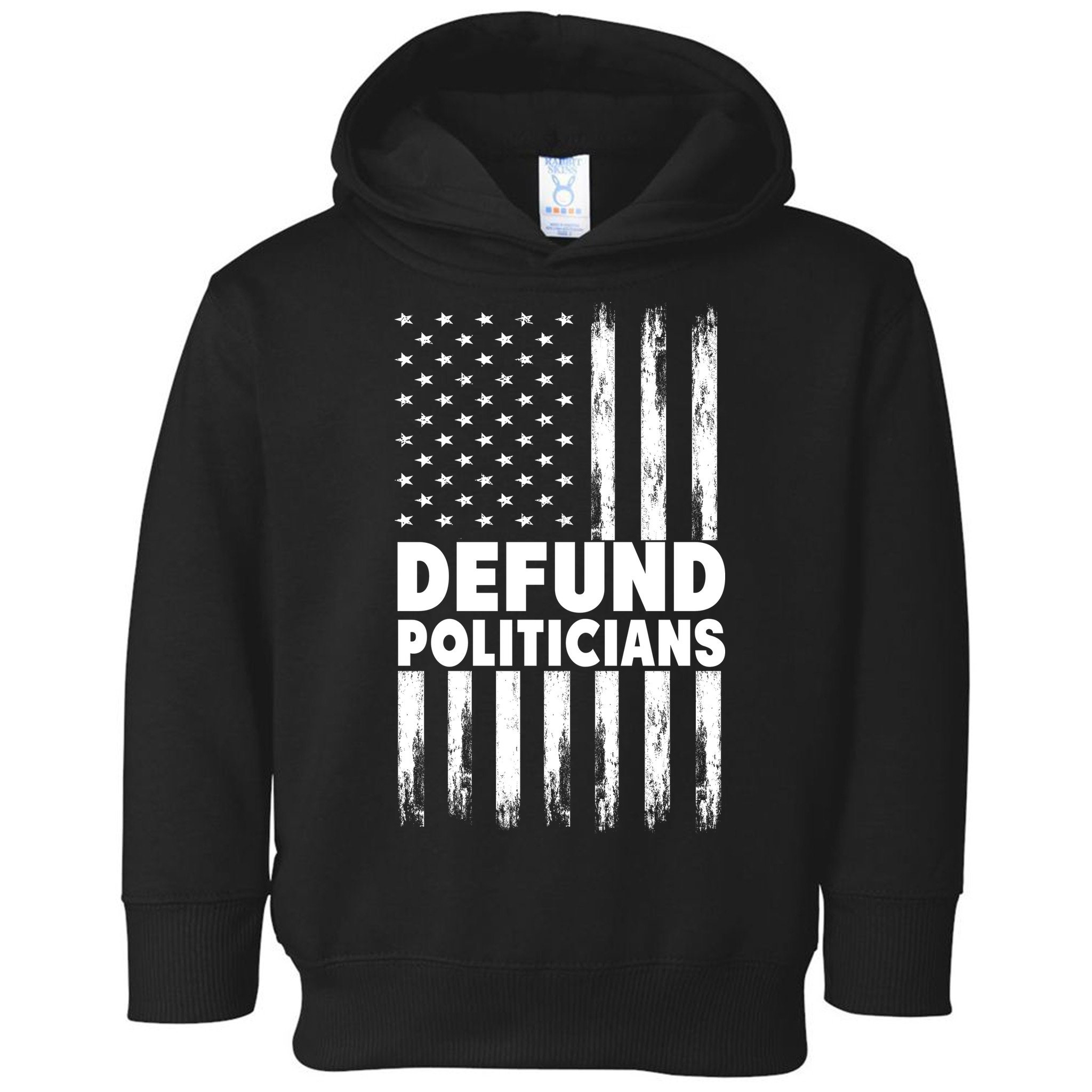 Defund Politicians USA Flag Toddler Hoodie