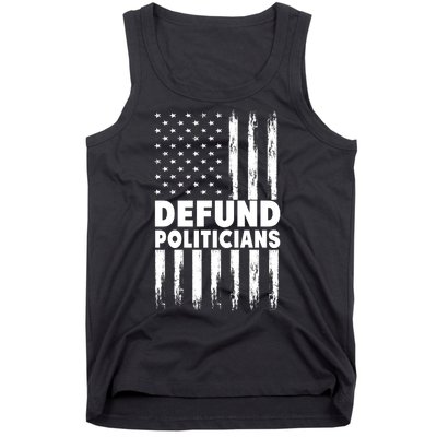 Defund Politicians USA Flag Tank Top