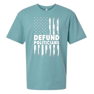 Defund Politicians USA Flag Sueded Cloud Jersey T-Shirt