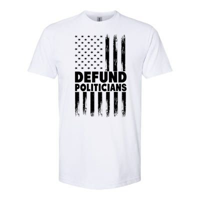 Defund Politicians USA Flag Softstyle CVC T-Shirt