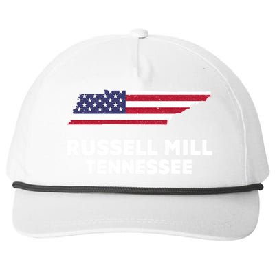 Distressed Patriotic Usa Flag Russell Mill Tennessee Cute Gift Snapback Five-Panel Rope Hat