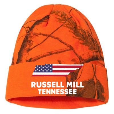 Distressed Patriotic Usa Flag Russell Mill Tennessee Cute Gift Kati Licensed 12" Camo Beanie