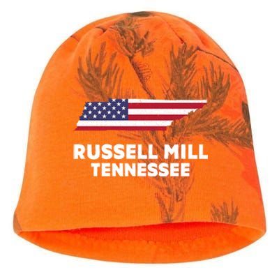 Distressed Patriotic Usa Flag Russell Mill Tennessee Cute Gift Kati - Camo Knit Beanie