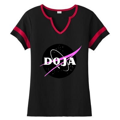 Doja Pink Universe Nasa Ladies Halftime Notch Neck Tee