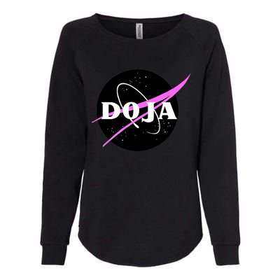 Doja Pink Universe Nasa Womens California Wash Sweatshirt