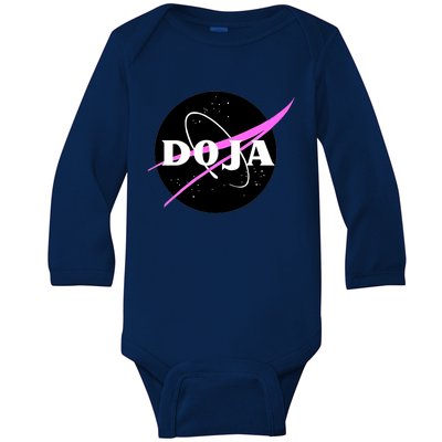 Doja Pink Universe Nasa Baby Long Sleeve Bodysuit