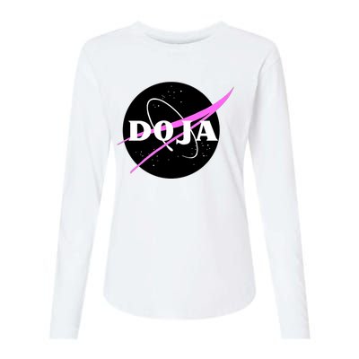 Doja Pink Universe Nasa Womens Cotton Relaxed Long Sleeve T-Shirt