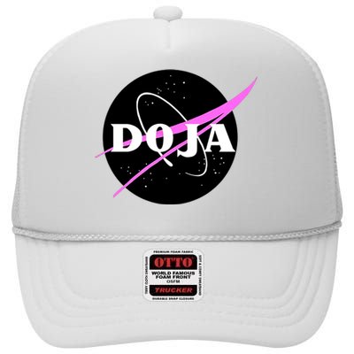 Doja Pink Universe Nasa High Crown Mesh Back Trucker Hat