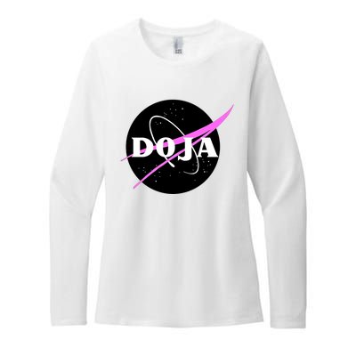 Doja Pink Universe Nasa Womens CVC Long Sleeve Shirt