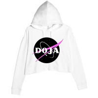 Doja Pink Universe Nasa Crop Fleece Hoodie