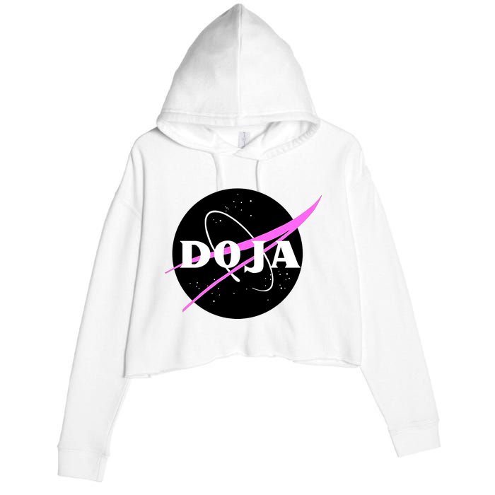 Doja Pink Universe Nasa Crop Fleece Hoodie