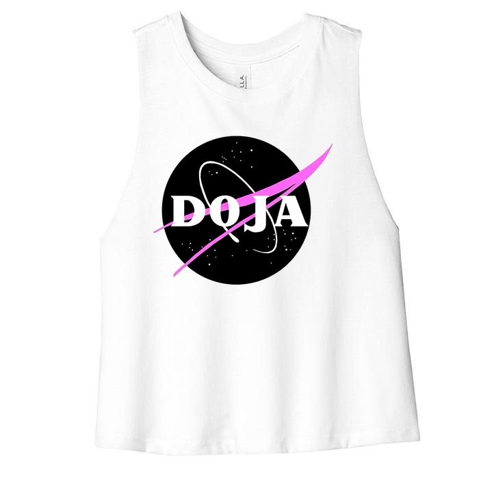 Doja Pink Universe Nasa Women's Racerback Cropped Tank