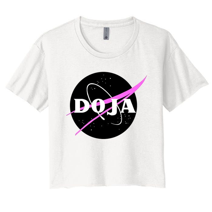 Doja Pink Universe Nasa Women's Crop Top Tee