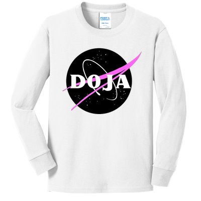 Doja Pink Universe Nasa Kids Long Sleeve Shirt