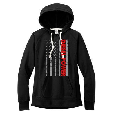 Diesel Power USA Flag Truck Turbo Brothers Mechanic Women's Fleece Hoodie