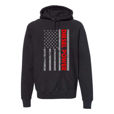 Diesel Power USA Flag Truck Turbo Brothers Mechanic Premium Hoodie