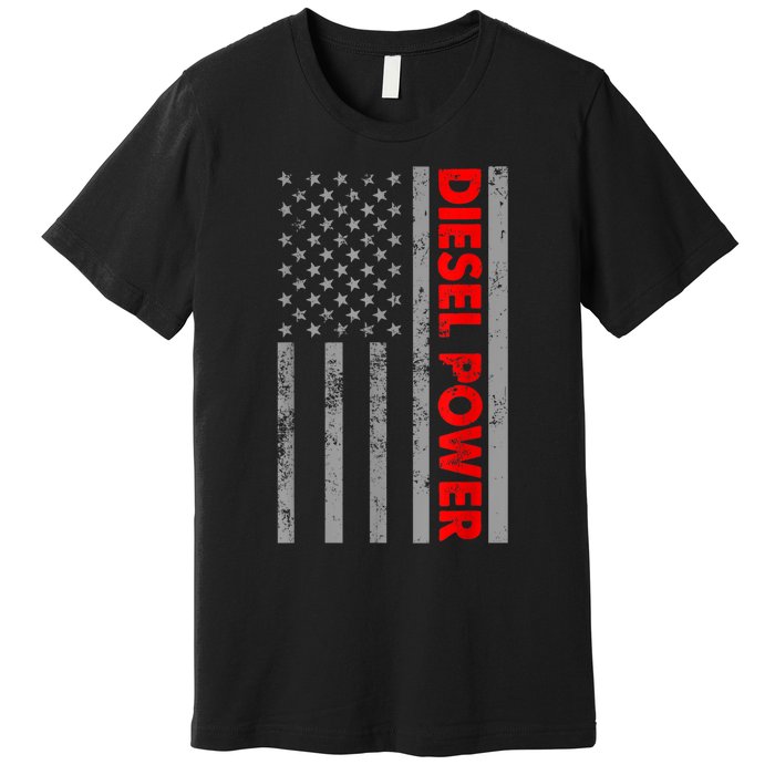 Diesel Power USA Flag Truck Turbo Brothers Mechanic Premium T-Shirt