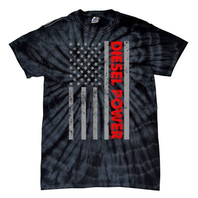 Diesel Power USA Flag Truck Turbo Brothers Mechanic Tie-Dye T-Shirt