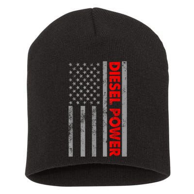 Diesel Power USA Flag Truck Turbo Brothers Mechanic Short Acrylic Beanie