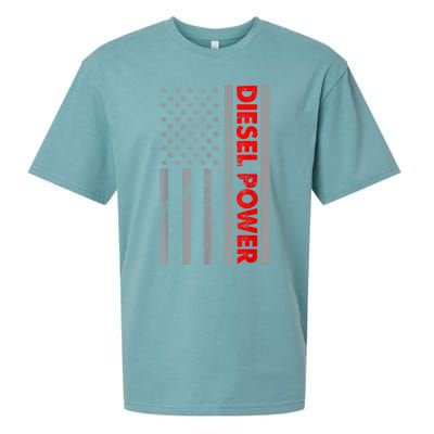 Diesel Power USA Flag Truck Turbo Brothers Mechanic Sueded Cloud Jersey T-Shirt