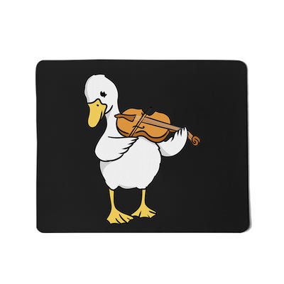 Duck Playing Violin For Violin Player Mousepad