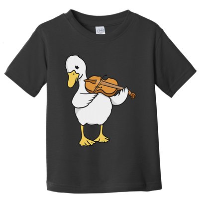 Duck Playing Violin For Violin Player Toddler T-Shirt