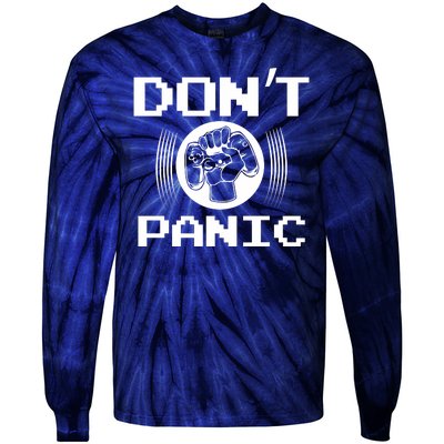 Don't Panic Video Gamer Tie-Dye Long Sleeve Shirt