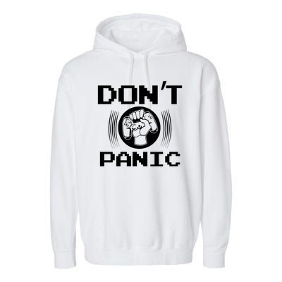 Don't Panic Video Gamer Garment-Dyed Fleece Hoodie