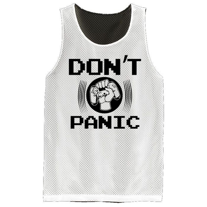 Don't Panic Video Gamer Mesh Reversible Basketball Jersey Tank