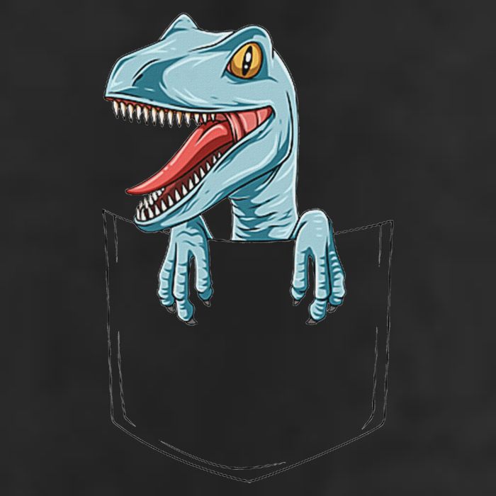 Dinosaur Pocket Velociraptor Peeking Out Pocket Dinosaur Adult Drive Performance Visor