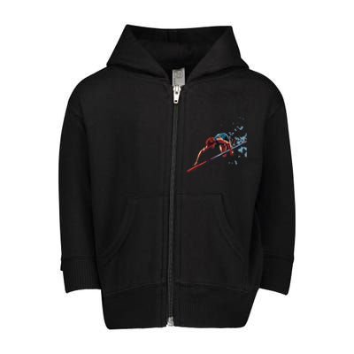 Dynamic Pole Vaulter Sports Illustration Toddler Zip Fleece Hoodie