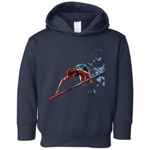 Dynamic Pole Vaulter Sports Illustration Toddler Hoodie