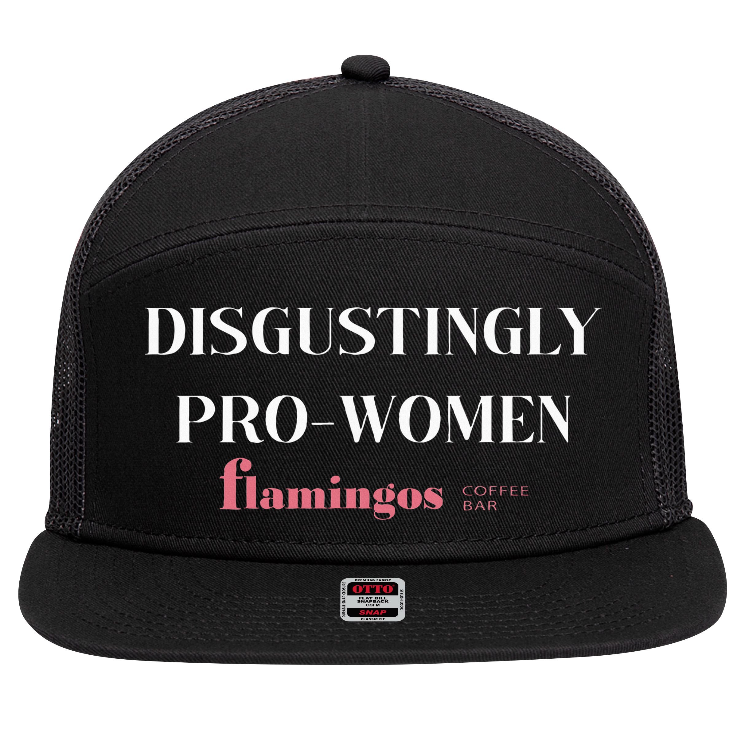 Disgustingly Pro Women 7 Panel Mesh Trucker Snapback Hat