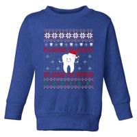 Dentist Plaque Wack Floss Is Boss Ugly Christmas Cool Gift Toddler Sweatshirt