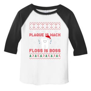 Dentist Plaque Wack Floss Is Boss Ugly Christmas Cool Gift Toddler Fine Jersey T-Shirt