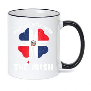 Dominican Parties Well The Irish, Dominican St Patricks Day 11oz Black Color Changing Mug