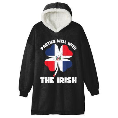 Dominican Parties Well The Irish, Dominican St Patricks Day Hooded Wearable Blanket