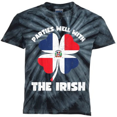 Dominican Parties Well The Irish, Dominican St Patricks Day Kids Tie-Dye T-Shirt