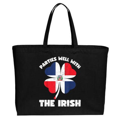 Dominican Parties Well The Irish, Dominican St Patricks Day Cotton Canvas Jumbo Tote