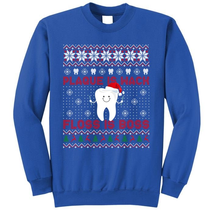 Dentist Plaque Wack Floss Is Boss Ugly Christmas Gift Sweatshirt