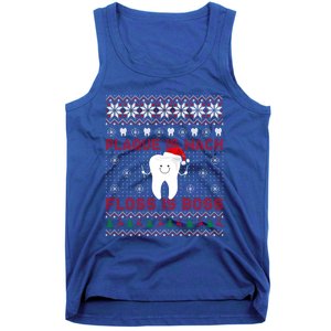 Dentist Plaque Wack Floss Is Boss Ugly Christmas Gift Tank Top