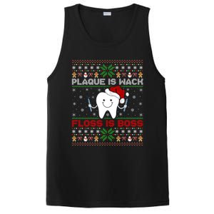 Dentist Plaque Wack Floss Is Boss Ugly Dentist Christmas Funny Gift PosiCharge Competitor Tank