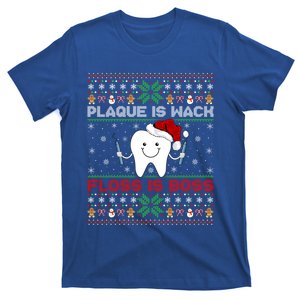 Dentist Plaque Wack Floss Is Boss Ugly Dentist Christmas Funny Gift T-Shirt