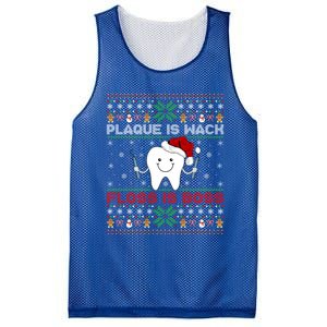 Dentist Plaque Wack Floss Is Boss Ugly Dentist Christmas Funny Gift Mesh Reversible Basketball Jersey Tank