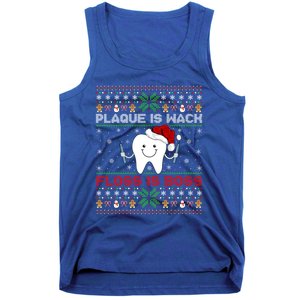 Dentist Plaque Wack Floss Is Boss Ugly Dentist Christmas Funny Gift Tank Top